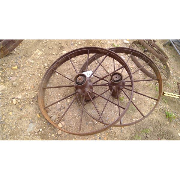 2 34" steel wheels