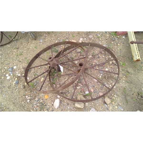 2  32" STEEL WHEELS