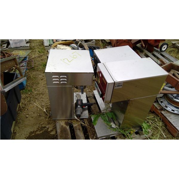 Pallet with 3 industrial size coffee makers