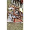 Image 1 : Hubcaps, forks, hitch, and misc. on pallet