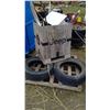 Image 1 : 3 tires, shovels adnd misc on pallet