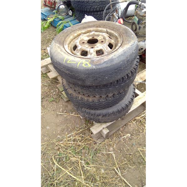 4 tires and 4 bolt rims P155/80 R13