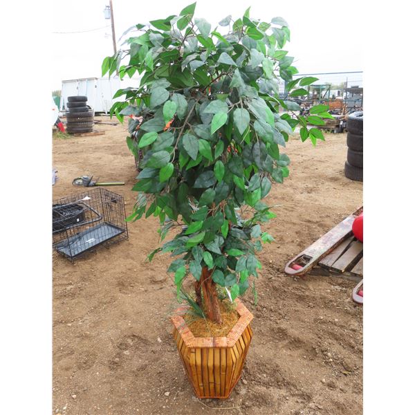 Immitation tree in planter