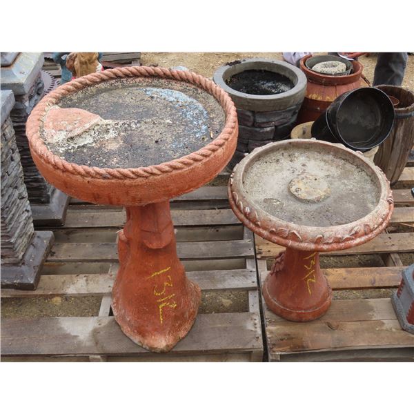 2 bird baths