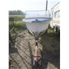 Image 2 : 14ft fibreglass Johnson boat with trailer and 60HP Johnson outboard - as-is