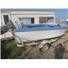 Image 5 : 14ft fibreglass Johnson boat with trailer and 60HP Johnson outboard - as-is