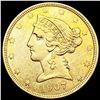 Image 1 : 1907 $5 Gold Half Eagle UNCIRCULATED