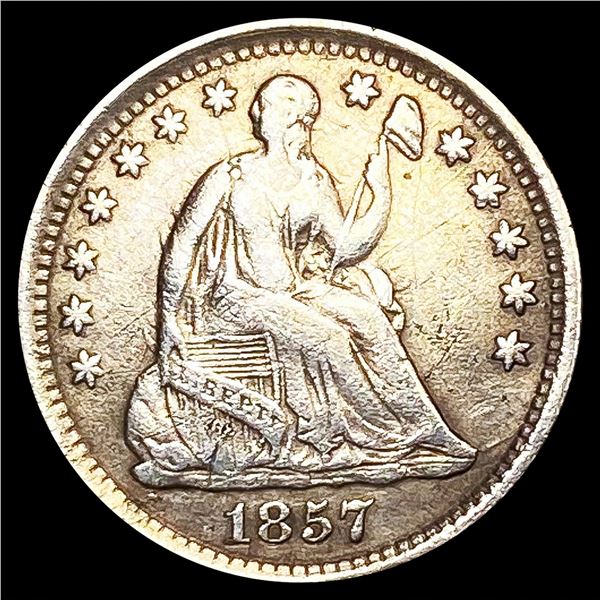 1857 Seated Liberty Half Dime LIGHTLY CIRCULATED