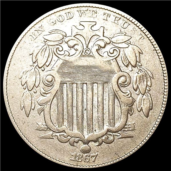 1867 Shield Nickel CLOSELY UNCIRCULATED