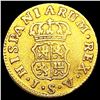 Image 2 : 1759 Spain .0475oz Gold 1/2 Escudo NICELY CIRCULAT