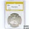 Image 1 : 1864 Seated Liberty Dollar PGA VG10