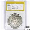 Image 1 : 1891-CC Morgan SILV $1 PGA MS63 Spitting Eagle