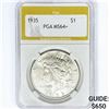 Image 1 : 1935 Silver Peace Dollar PGA MS64+