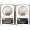 Image 2 : 2007 Set (2) American Silver Eagles NGC MS70