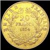 Image 2 : 1854-A France .1867oz Gold 20 Francs CLOSELY UNCIR