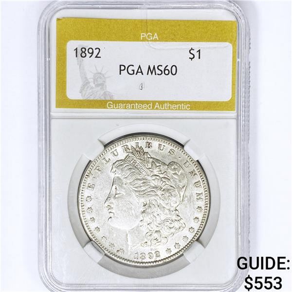 1892 Morgan Silver Dollar PGA MS60