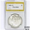 Image 1 : 1882-CC Morgan Silver Dollar PGA MS64