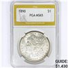 Image 1 : 1890 Morgan Silver Dollar PGA MS65