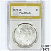 Image 1 : 1878-CC Morgan Silver Dollar PGA MS63+