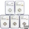 Image 1 : (5) 1937-1942 Merucry Silver Dimes NGC MS64