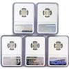 Image 2 : (5) 1937-1942 Merucry Silver Dimes NGC MS64