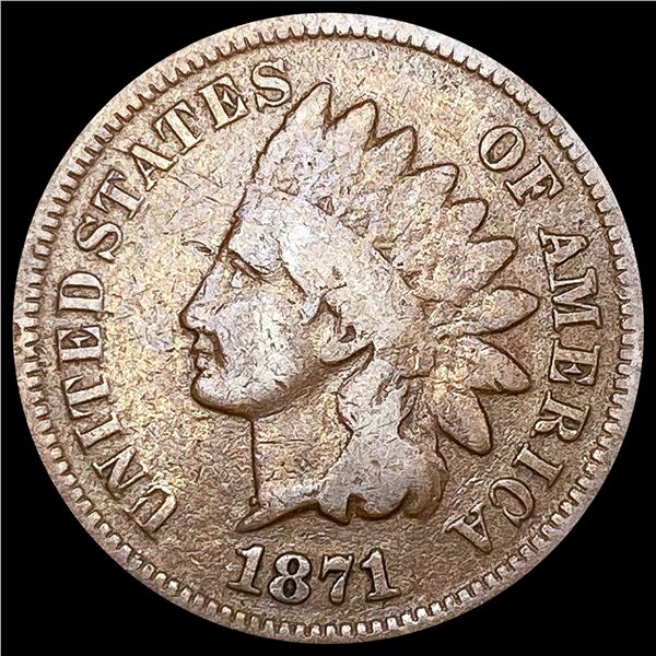 1871 Indian Head Cent NICELY CIRCULATED