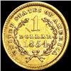 Image 2 : 1854 Rare Gold Dollar UNCIRCULATED