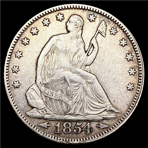 1854 Arws Seated Liberty Half Dollar NEARLY UNCIRC