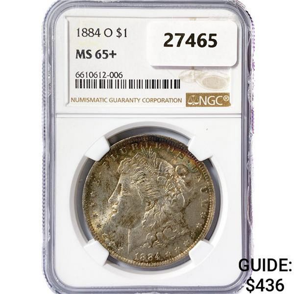 1884-O Morgan Silver Dollar NGC MS65+