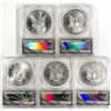 Image 2 : 2020 (W) Set (5) American Silver Eagle ANACS MS70