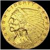Image 1 : 1908 $2.50 Gold Quarter Eagle LIGHTLY CIRCULATED