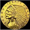 Image 1 : 1909 $2.50 Gold Quarter Eagle CLOSELY UNCIRCULATED