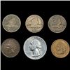 Image 1 : (6) Varied US Coinage ((2) 1857, 1858, 1883, 1907,