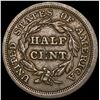 Image 2 : 1849 Braided Hair Half Cent LIGHTLY CIRCULATED