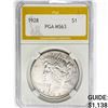 Image 1 : 1928 Silver Peace Dollar PGA MS63