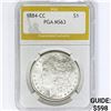 Image 1 : 1884-CC Morgan Silver Dollar PGA MS63