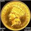 Image 1 : 1879 $3 Gold Piece GEM BU PL