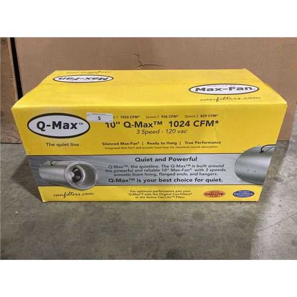 Q MAX 10" Max Fan-Unused