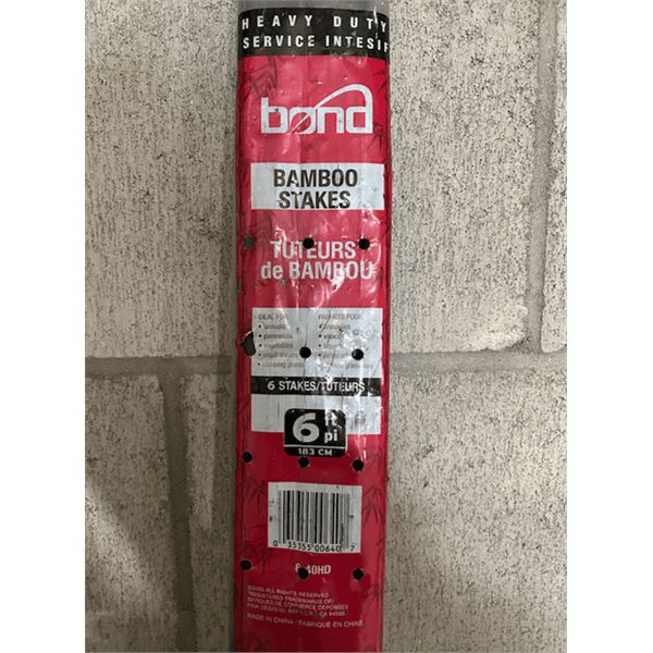 Bond 6' Bamboo Stakes(20)-Unused
