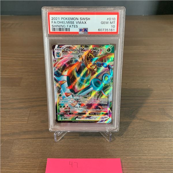 PSA 10 Dhelmise Vmax Pokemon card