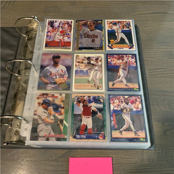 Binder Filled with 90s Baseball cards