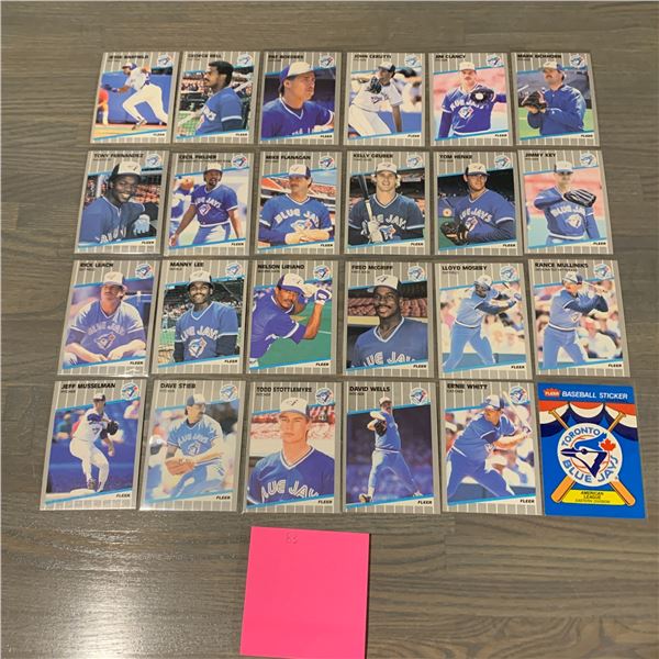 Fleer 89' Blue Jays Baseball Cards
