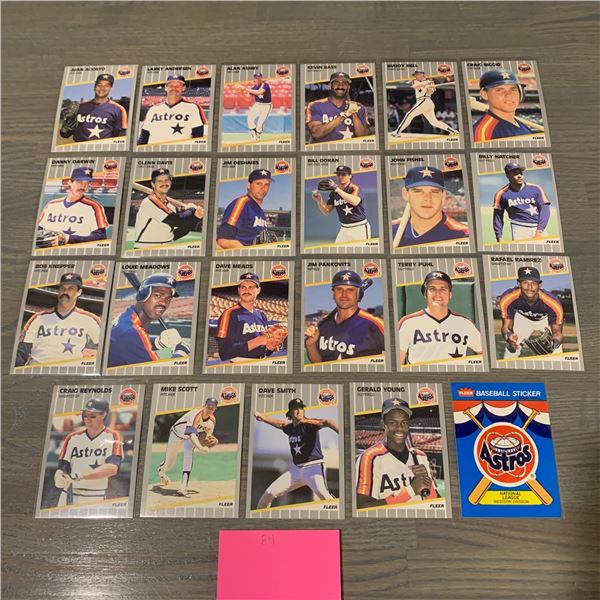 Fleer 89' Astros Baseball Cards