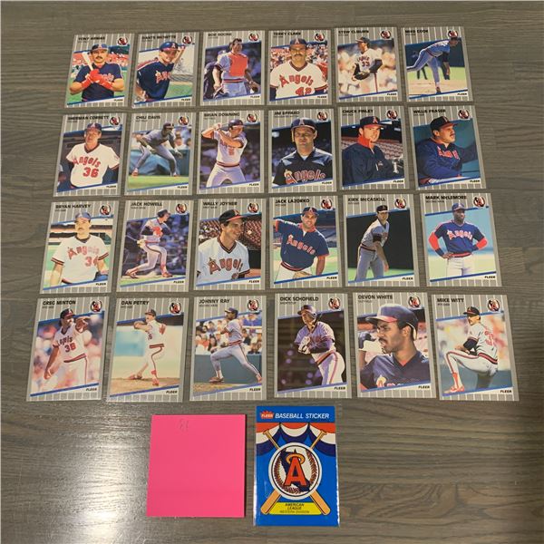 Fleer 89' Angels Baseball Cards