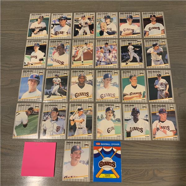 Fleer 89' Giants Baseball Cards Jose Uribe Error