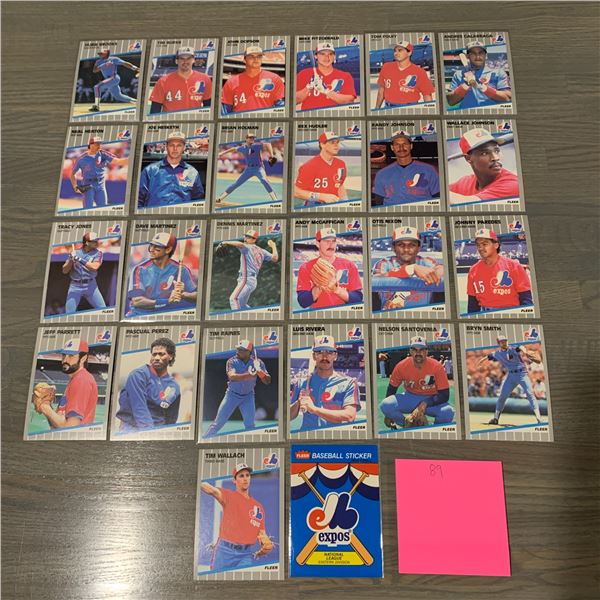 Fleer 89' Expos Baseball cards