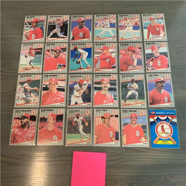 Fleer 89' Cardinals Baseball cards