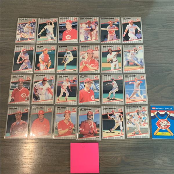 Fleer 89' Reds Baseball cards
