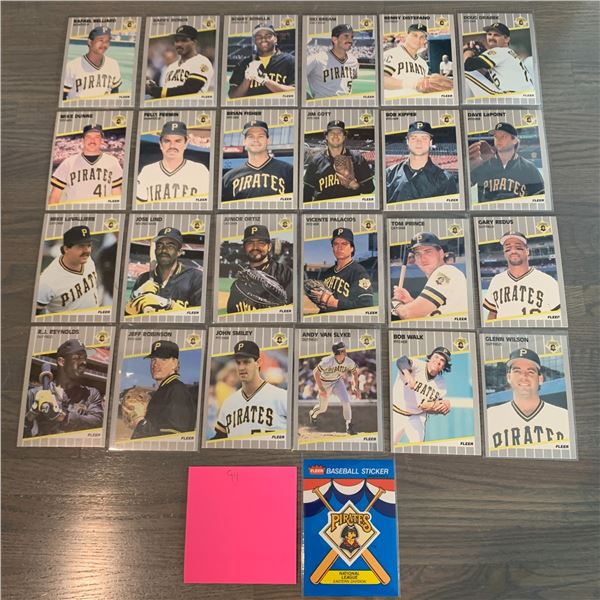 Fleer 89' Pirates Baseball cards Barry Bonds