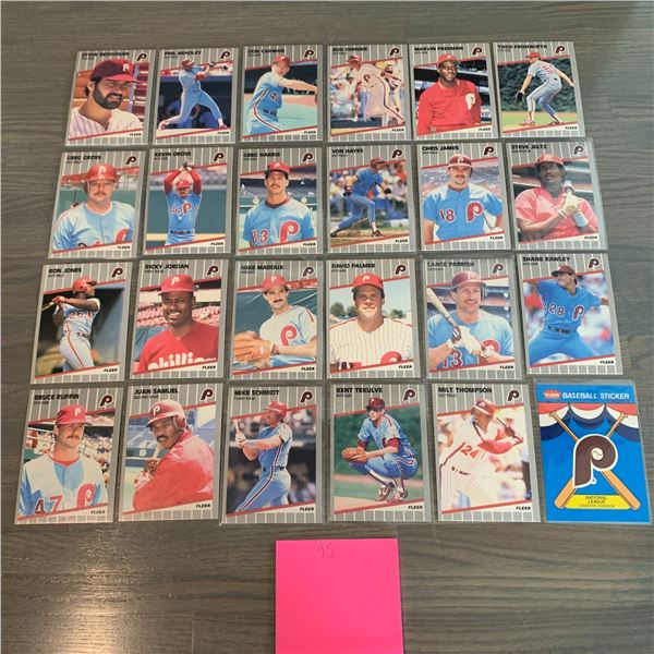 Fleer 89' Phillies Baseball cards